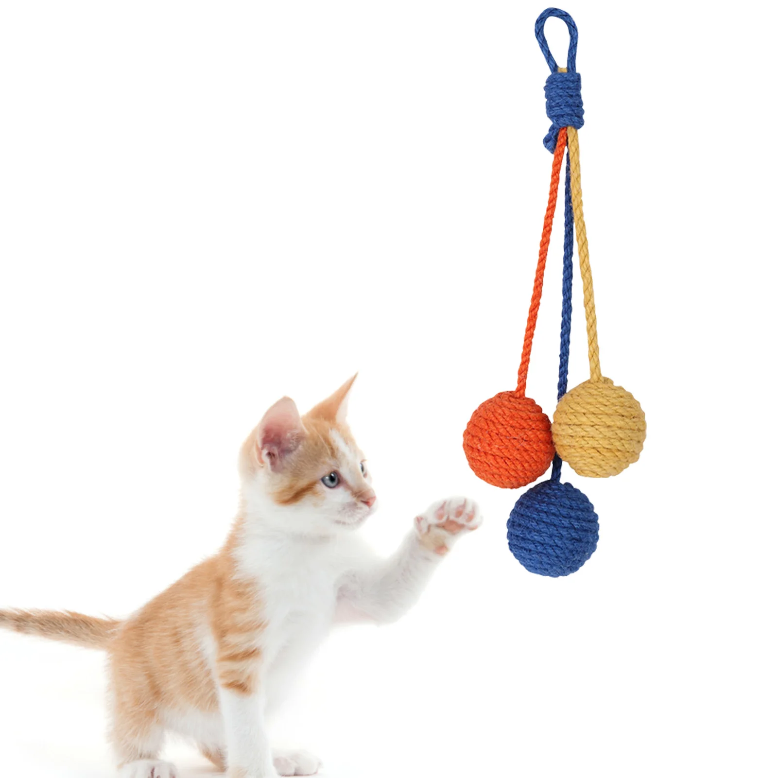 Colorful Cat Ball Toy Cat Scratching Ball Toy Three-color Pet Twine Ball Comfortable To Touch Woven Ball Chewing Toy For Cats
Colorful Cat Ball Toy Cat Scratching Ball Toy Three-color Pet Twine Ball Comfortable To Touch Woven Ball Chewing Toy For Cats