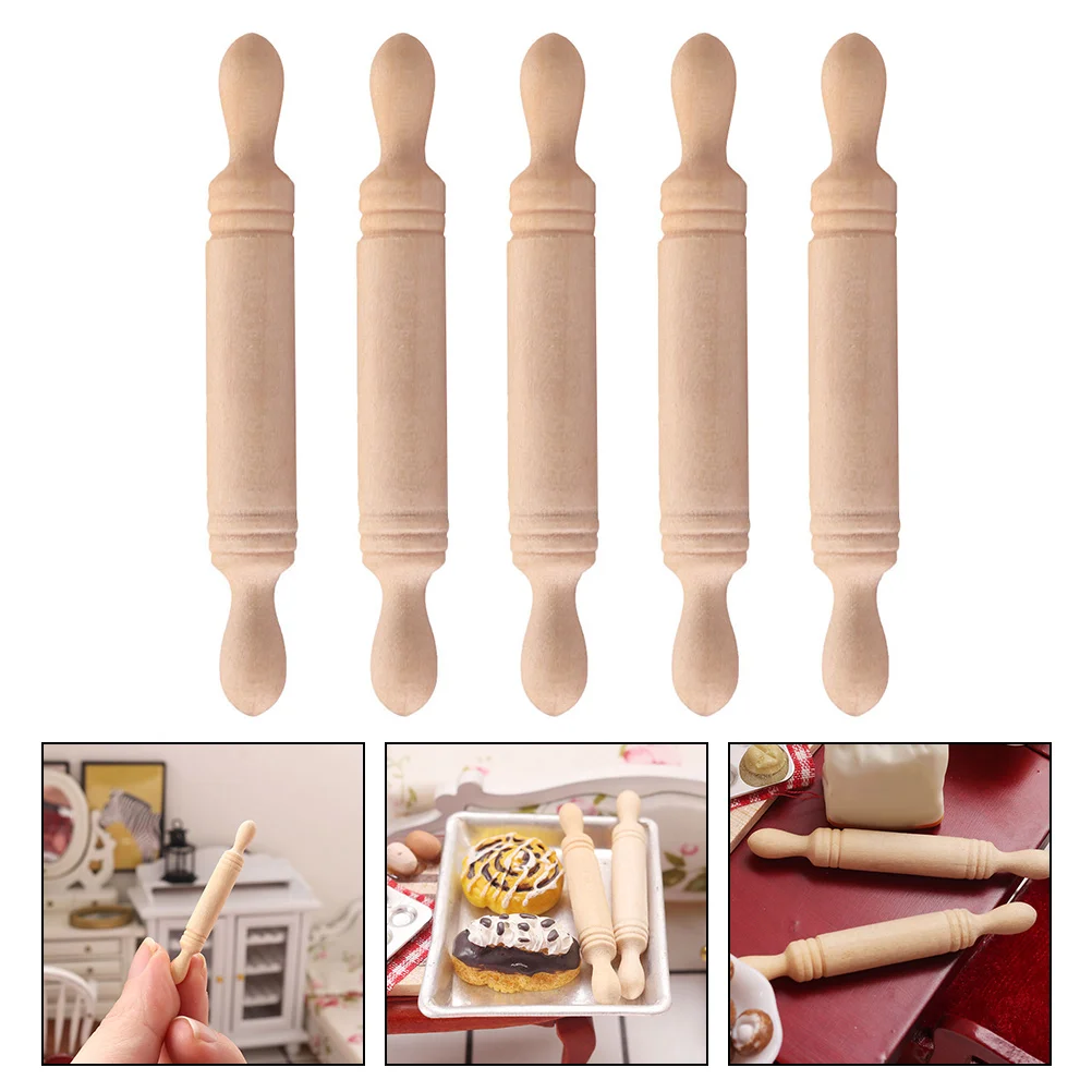 Rolling Pin Mini Wooden Silicone Miniature Wood Kidstoys Adornments Children Kitchenware Accessory Houseforset Toy Roller
Rolling Pin Mini Wooden Silicone Miniature Wood Kidstoys Adornments Children Kitchenware Accessory Houseforset Toy Roller