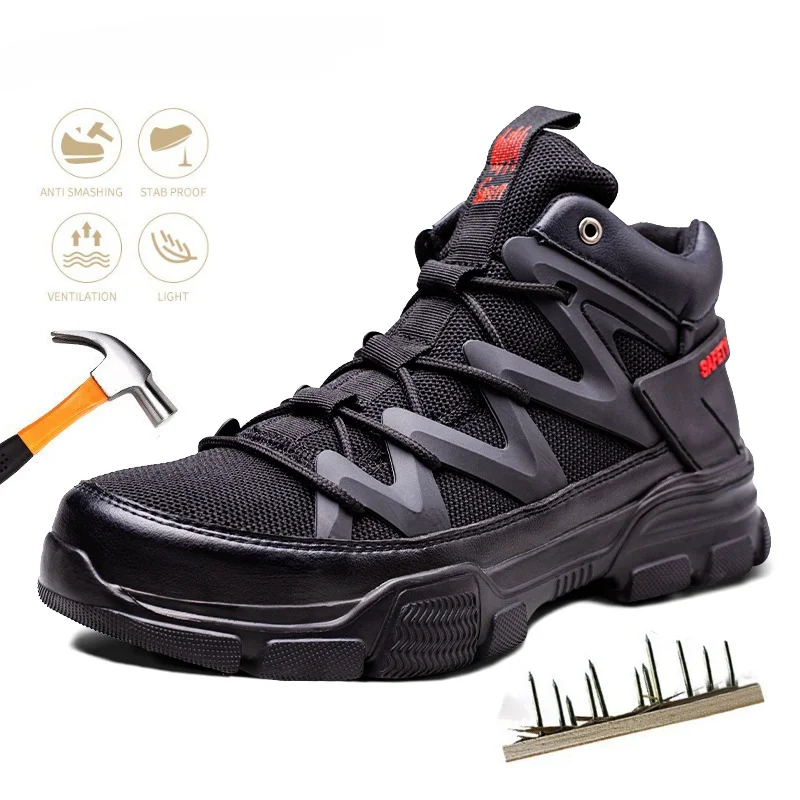 Indestructible Man Safety Shoes Light Non-Slip Work Sneakers Breathable Shoes Men Steel Toe Puncture Proof Air Mesh Safety Boots
Indestructible Man Safety Shoes Light Non-Slip Work Sneakers Breathable Shoes Men Steel Toe Puncture Proof Air Mesh Safety Boots