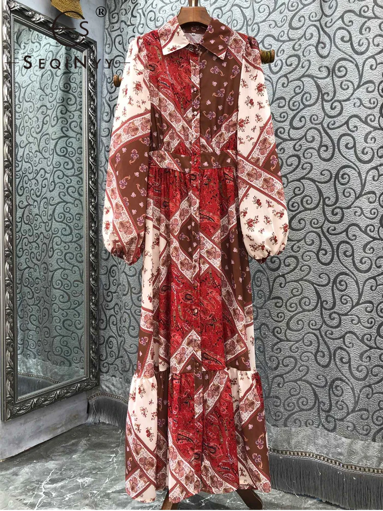 SEQINYY Red Shirt Dress Summer Spring New Fashion Design Women Runway High Street Lantern Sleeve Vintage Flowers Bohemian
SEQINYY Red Shirt Dress Summer Spring New Fashion Design Women Runway High Street Lantern Sleeve Vintage Flowers Bohemian