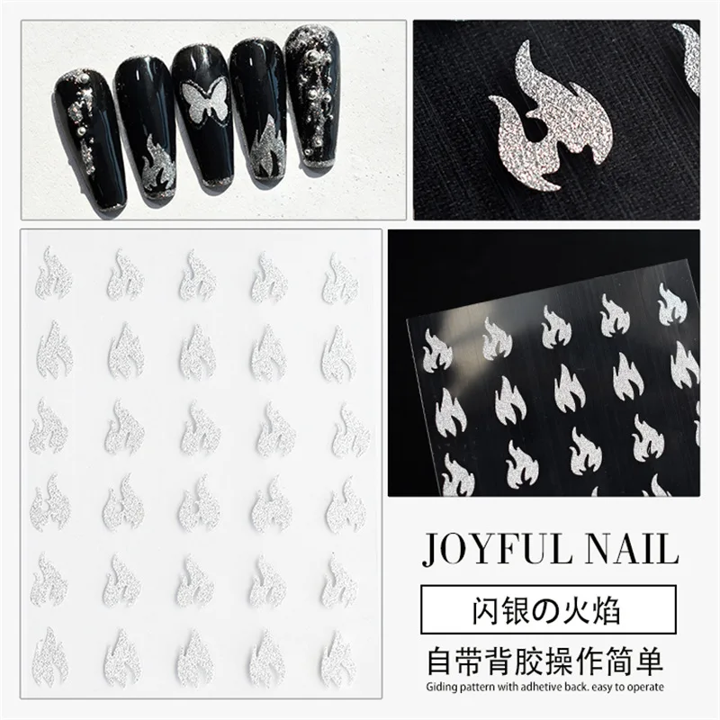 1Pcs Reflective Glitter 3D Nail Stickers Silver Powder Butterfly Star Design Laser Love Heart Foils Sparkly Decoration Manicures
1Pcs Reflective Glitter 3D Nail Stickers Silver Powder Butterfly Star Design Laser Love Heart Foils Sparkly Decoration Manicures