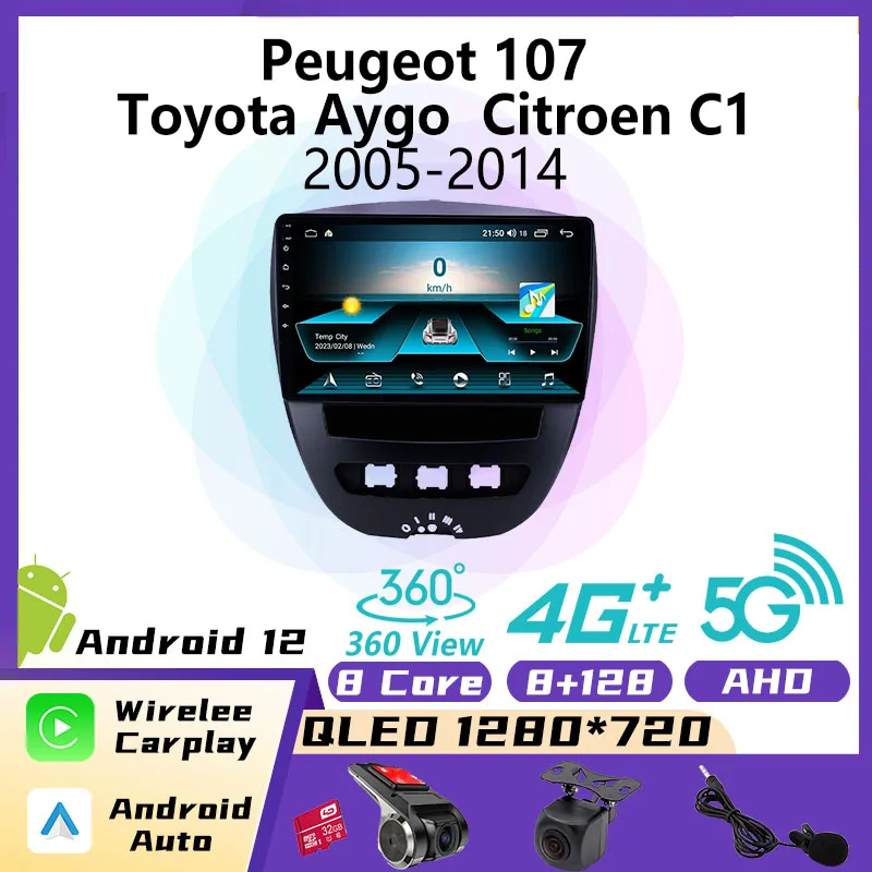2 Din Car Multimedia Player for Peugeot 107 Toyota Aygo Citroen C1 2005-2014 Android Radio Stereo Screen Navigtion GPS Carplay
2 Din Car Multimedia Player for Peugeot 107 Toyota Aygo Citroen C1 2005-2014 Android Radio Stereo Screen Navigtion GPS Carplay