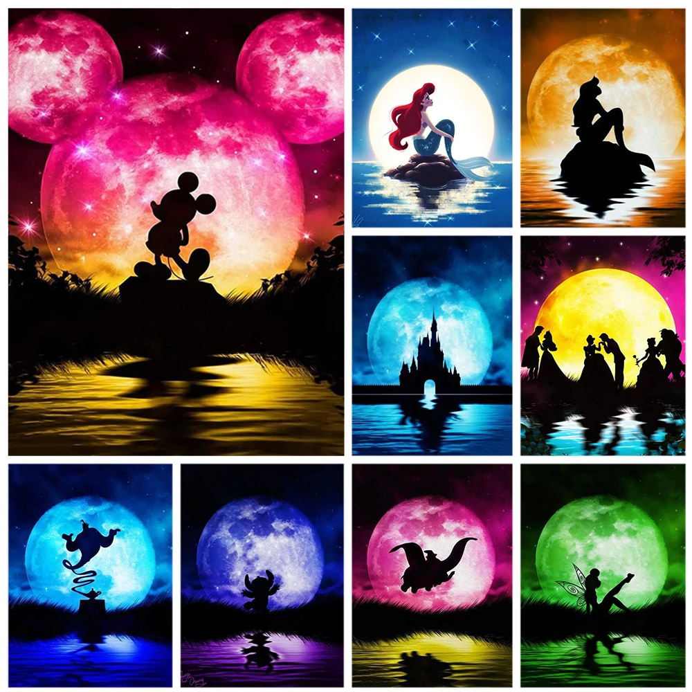 Disney 5D Diamond Painting Cartoon Castle Shadow Moon Mickey Mouse Full Round Drill Embroidery Cross Stitch Mosaic Home Decor
Disney 5D Diamond Painting Cartoon Castle Shadow Moon Mickey Mouse Full Round Drill Embroidery Cross Stitch Mosaic Home Decor
