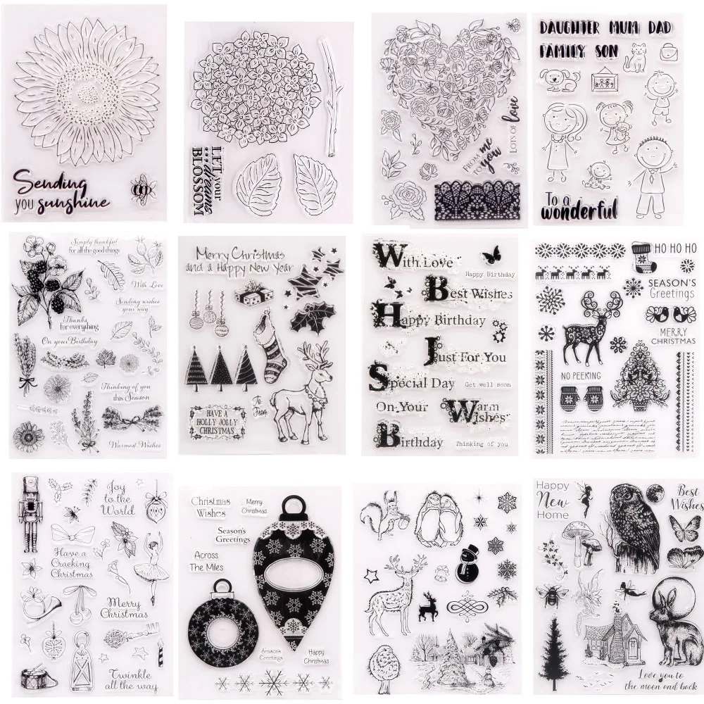 26 Styles Christmas Butterfly Flowers Clear Stamps for DIY Scrapbooking Card Rubber Stamp Making Album Photo Template Crafts
26 Styles Christmas Butterfly Flowers Clear Stamps for DIY Scrapbooking Card Rubber Stamp Making Album Photo Template Crafts