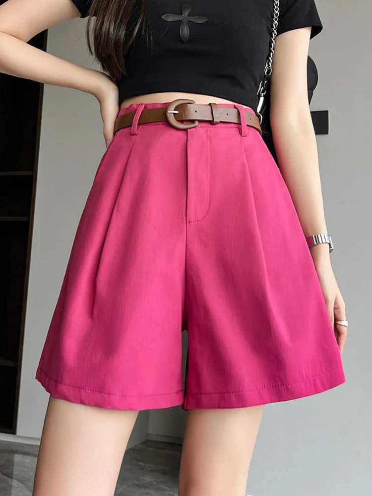 Wide Leg Shorts Women 2022 Summer Straight Loose A-line High Waist Solid Color Knee-length Pants Safari Style Shorts With Sashes
Wide Leg Shorts Women 2022 Summer Straight Loose A-line High Waist Solid Color Knee-length Pants Safari Style Shorts With Sashes