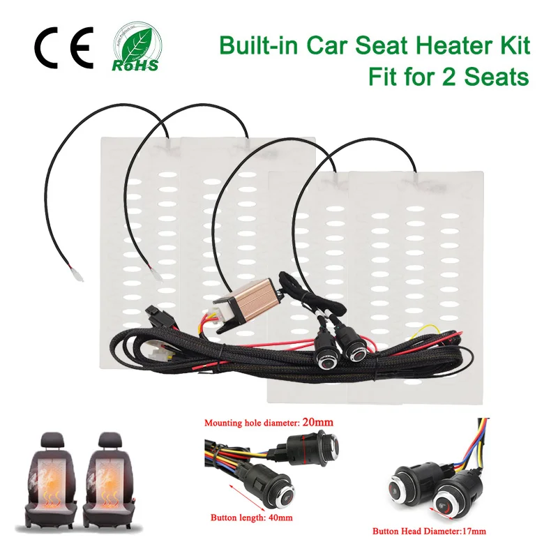 12V Universal Car Seat Heater 6 Levels Round Switch Kit Fit 2 Seats Alloy Wire Fast Heating Pads Winter Warmer Seat Covers
12V Universal Car Seat Heater 6 Levels Round Switch Kit Fit 2 Seats Alloy Wire Fast Heating Pads Winter Warmer Seat Covers