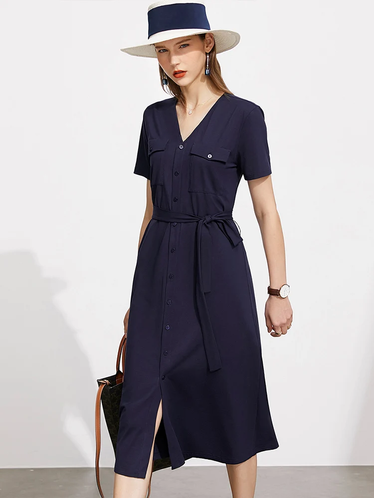 Amii Minimalism Straight Dresses for Women Summer 2022 V-neck Single Breasted Waist with Belt Thinny Elegant Vestidos12270206
Amii Minimalism Straight Dresses for Women Summer 2022 V-neck Single Breasted Waist with Belt Thinny Elegant Vestidos12270206
