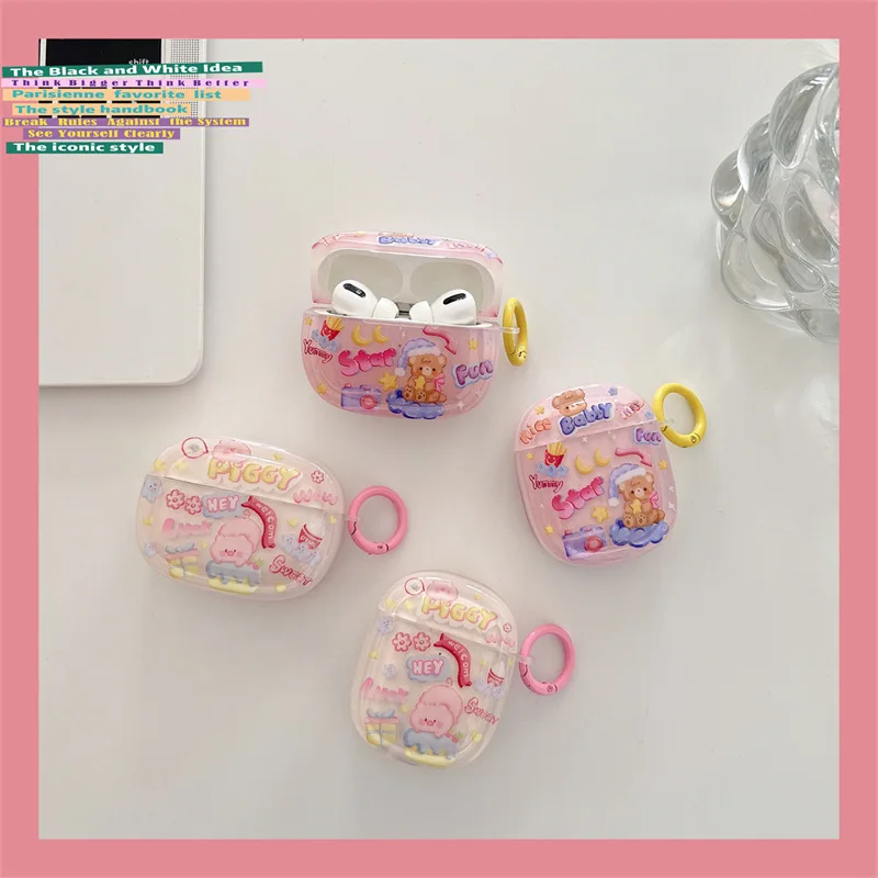 Cute Cartoon Graffiti Bear Pig Case for Apple AirPods 1 2 3 Pro Cases Cover IPhone Bluetooth Earbuds Earphone Air Pod Pods Case
Cute Cartoon Graffiti Bear Pig Case for Apple AirPods 1 2 3 Pro Cases Cover IPhone Bluetooth Earbuds Earphone Air Pod Pods Case