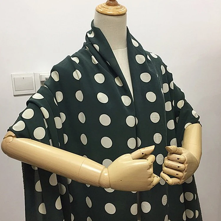 Big polka dot print on Dark green soft sand wash silk fabric 100% pure silk crepe de china fabric 136cm width,SCDC1430
Big polka dot print on Dark green soft sand wash silk fabric 100% pure silk crepe de china fabric 136cm width,SCDC1430
