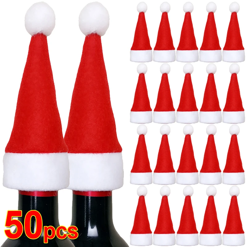 Mini Santa Hats for Wine Bottle Covers Cartoon Lollipops Caps Xmas Tree Ornament Christmas Bottle Holder Dinner Table Decoration
Mini Santa Hats for Wine Bottle Covers Cartoon Lollipops Caps Xmas Tree Ornament Christmas Bottle Holder Dinner Table Decoration