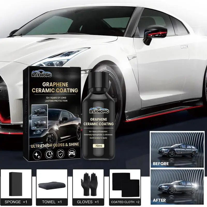Car Ceramic Coating Auto Paint Care Agent 70ml Advanced Long Lasting Protection Anti-Scratch High Gloss Superior Liquid
Car Ceramic Coating Auto Paint Care Agent 70ml Advanced Long Lasting Protection Anti-Scratch High Gloss Superior Liquid