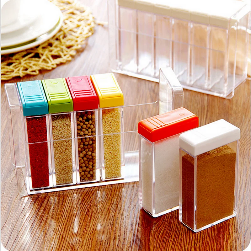 Yh Novel Transparent Spice Bottle Two-way Open Lid Seasoning Box 6 Piece Set Salt Condiment Cruet Storage Box Container
Yh Novel Transparent Spice Bottle Two-way Open Lid Seasoning Box 6 Piece Set Salt Condiment Cruet Storage Box Container