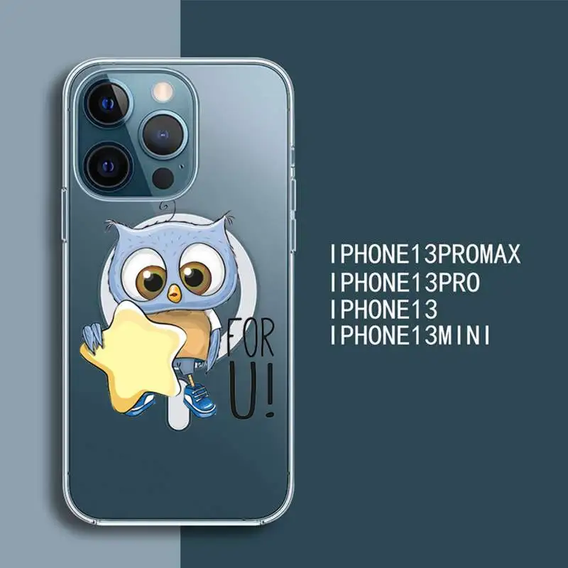 Чехол для телефона с мультяшной совой для iPhone 13 12 Mini Pro Max Прозрачный Супер Магнитный чехол MagSafe
Чехол для телефона с мультяшной совой для iPhone 13 12 Mini Pro Max Прозрачный Супер Магнитный чехол MagSafe