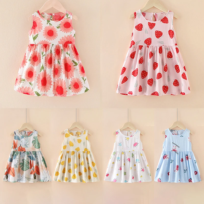 Baby Girls Dresses Summer Dresses Kids Sleeveless Strawberry Print O-neck A-line Dress Summer Princess Dresses for Girls 1-5Year
Baby Girls Dresses Summer Dresses Kids Sleeveless Strawberry Print O-neck A-line Dress Summer Princess Dresses for Girls 1-5Year
