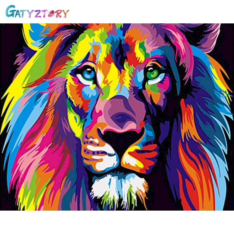 GATYZTORY DIY Paint By Number Lion Drawing On Canvas HandPainted Painting Animals DIY For Living Room Home Decor
GATYZTORY DIY Paint By Number Lion Drawing On Canvas HandPainted Painting Animals DIY For Living Room Home Decor