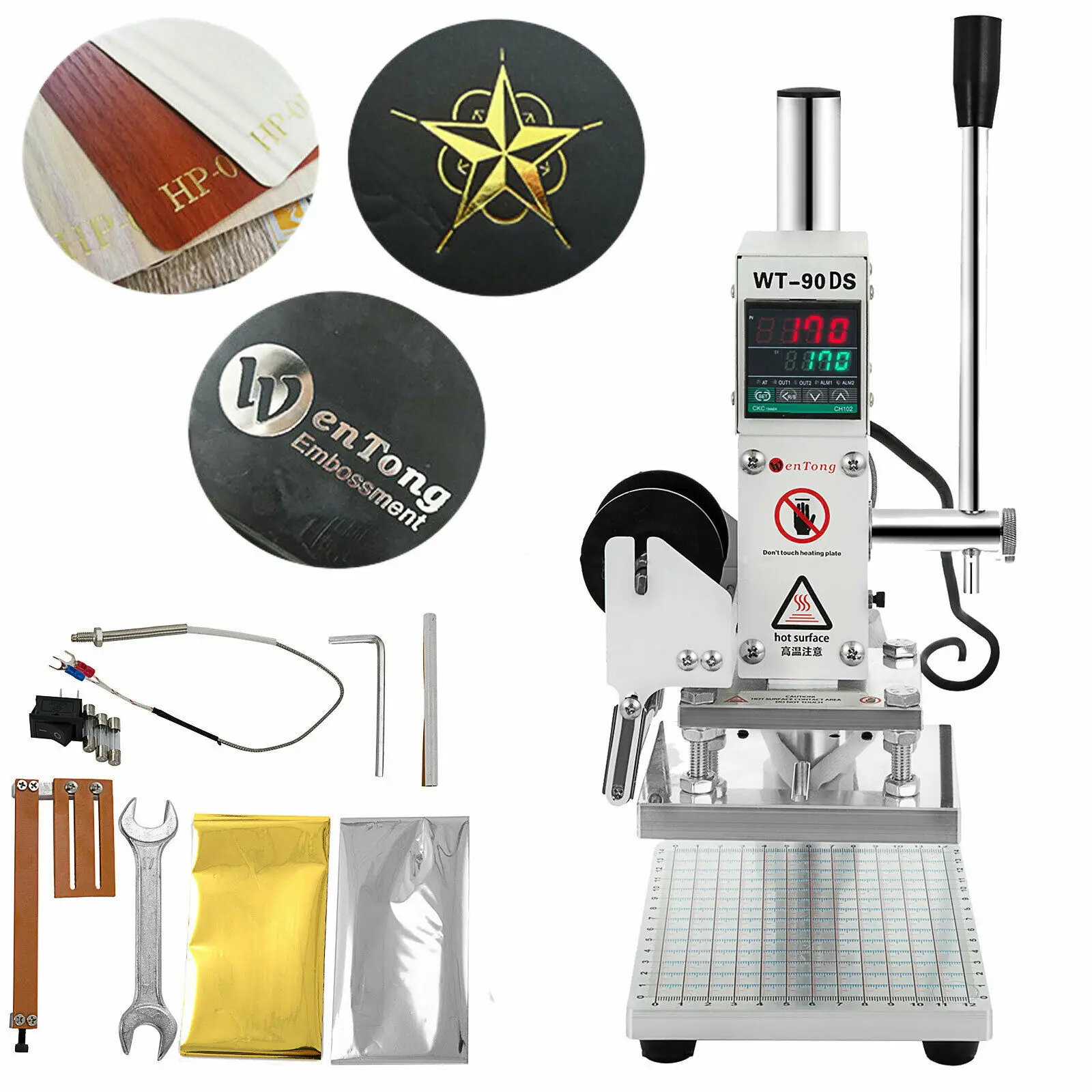 VEVOR 300W Hot Stamping Machine with Digital Temperature Control & Positioning Slider Bronzing Manual Embossing Machine for PVC
VEVOR 300W Hot Stamping Machine with Digital Temperature Control & Positioning Slider Bronzing Manual Embossing Machine for PVC