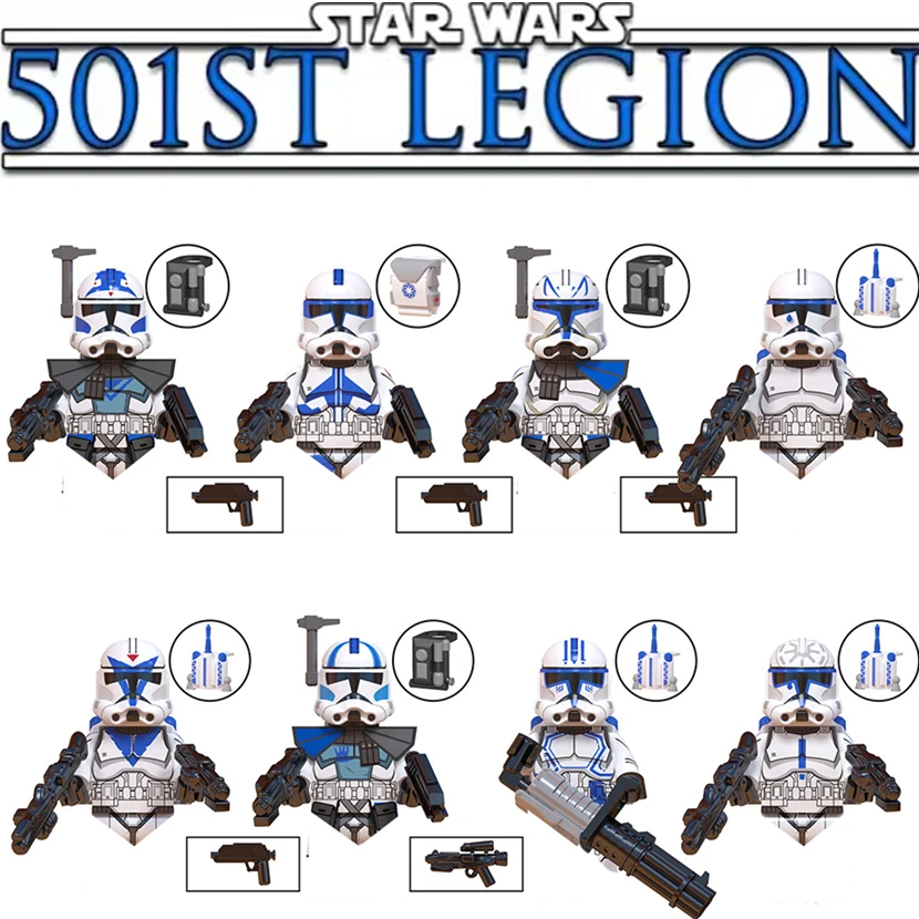 8 шт./компл. Star 501st блоки копирования легиона штурмоперов военные фигурки догмы Рекс Бесплатная доставка Оптовая продажа
8 шт./компл. Star 501st блоки копирования легиона штурмоперов военные фигурки догмы Рекс Бесплатная доставка Оптовая продажа
