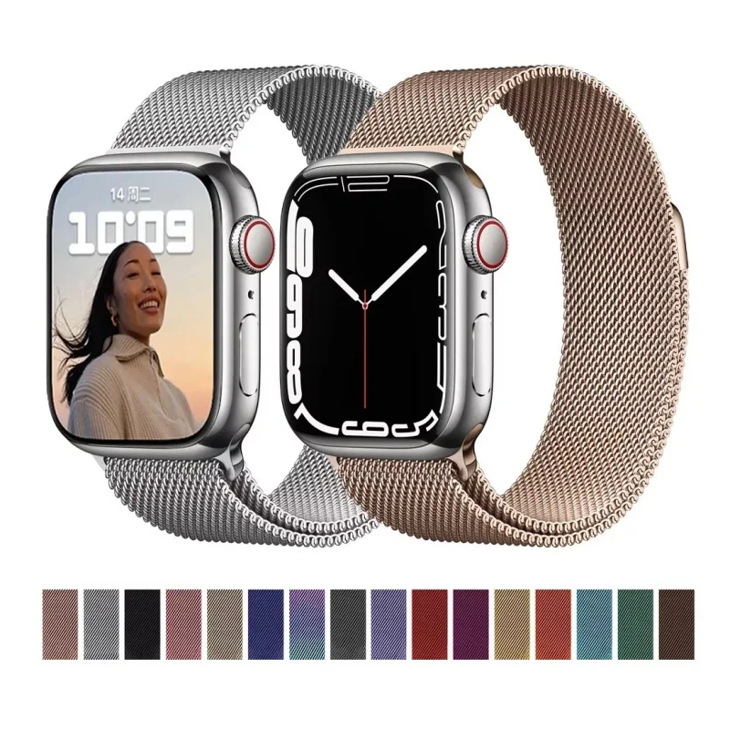 For Luxury Metal Straps Milanese Loop Smart i Watch Bands For Apple Watch 8 7 6 Band Gold Stainless Steel iWatch Band
For Luxury Metal Straps Milanese Loop Smart i Watch Bands For Apple Watch 8 7 6 Band Gold Stainless Steel iWatch Band