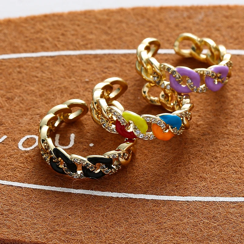 Hollow-out Colored Oil Drop Rings for Women Inlaid with Zircon Stainless Steel Ring Trendy Jewelry Party Gift Wholesale
Hollow-out Colored Oil Drop Rings for Women Inlaid with Zircon Stainless Steel Ring Trendy Jewelry Party Gift Wholesale