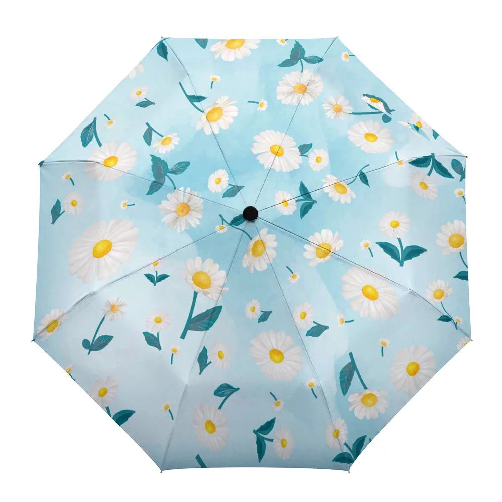 Daisy Blue Watercolor Windproof Umbrellas Travel Folding Umbrella for Female Male Eight Bone Automatic Printed Parasol
Daisy Blue Watercolor Windproof Umbrellas Travel Folding Umbrella for Female Male Eight Bone Automatic Printed Parasol