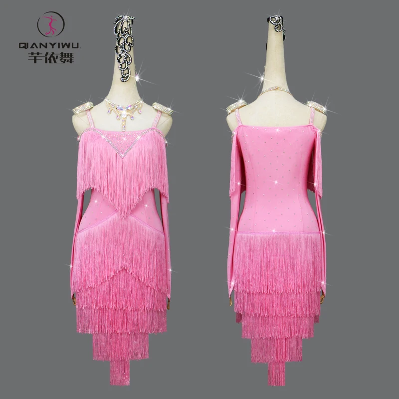 Latin Dance Dress Professional Pink Ballroom Practice Wear Line Short Skirt Women Prom Costume Sports Clothes Fringed Suit Samba
Latin Dance Dress Professional Pink Ballroom Practice Wear Line Short Skirt Women Prom Costume Sports Clothes Fringed Suit Samba