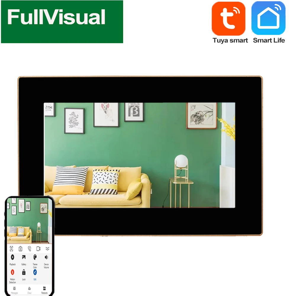 Fullvisual Tuya Wifi Wireless Video Intercom Door Phone 7 Inch Touch Screen Monitor Record Unlock Motion Detection
Fullvisual Tuya Wifi Wireless Video Intercom Door Phone 7 Inch Touch Screen Monitor Record Unlock Motion Detection