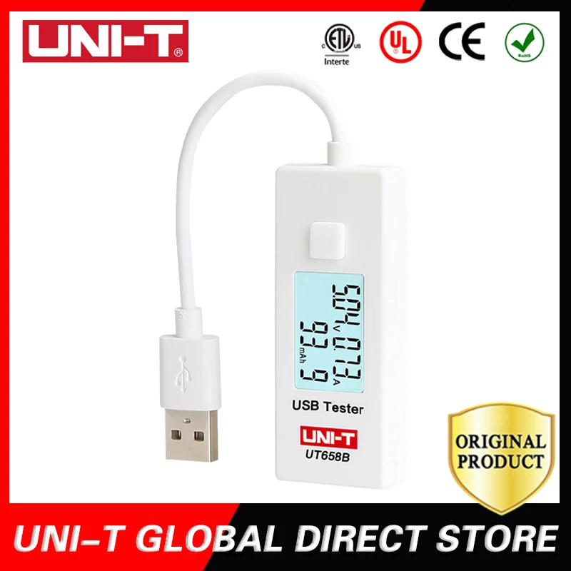 UNI-T USB Digital Current Voltage Testers U Disk Doctor Chargers Voltmeter Ameter Capacity MAX 9V Data Storage Backlight UT658
UNI-T USB Digital Current Voltage Testers U Disk Doctor Chargers Voltmeter Ameter Capacity MAX 9V Data Storage Backlight UT658