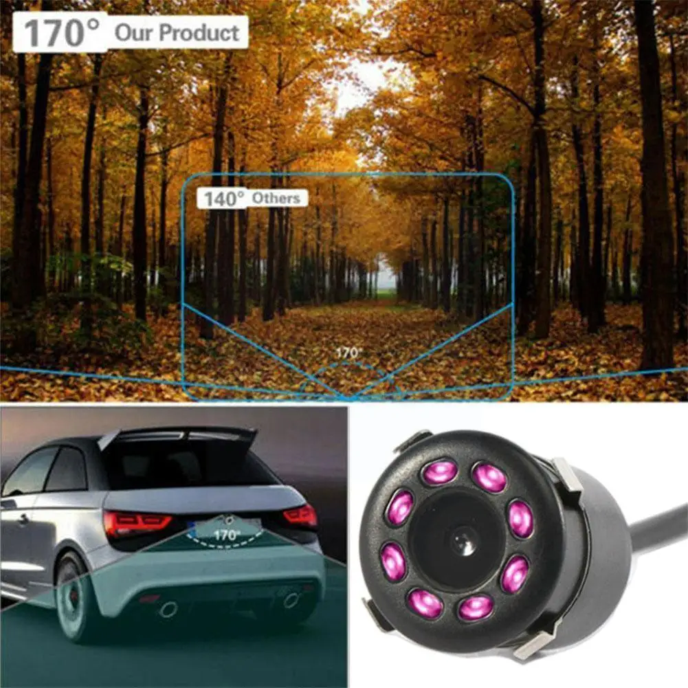 Reverse Camera Rearview Car Infrared Night Vision 8LED Auto Waterproof Monitor 170 Video Reversing Car CCD HD Degree Parkin F0M2
Reverse Camera Rearview Car Infrared Night Vision 8LED Auto Waterproof Monitor 170 Video Reversing Car CCD HD Degree Parkin F0M2