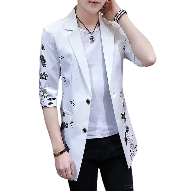 Men's Handsome Summer Half Sleeve Single Breasted Business Casual Blazers Jacket Floral Prined
Men's Handsome Summer Half Sleeve Single Breasted Business Casual Blazers Jacket Floral Prined
