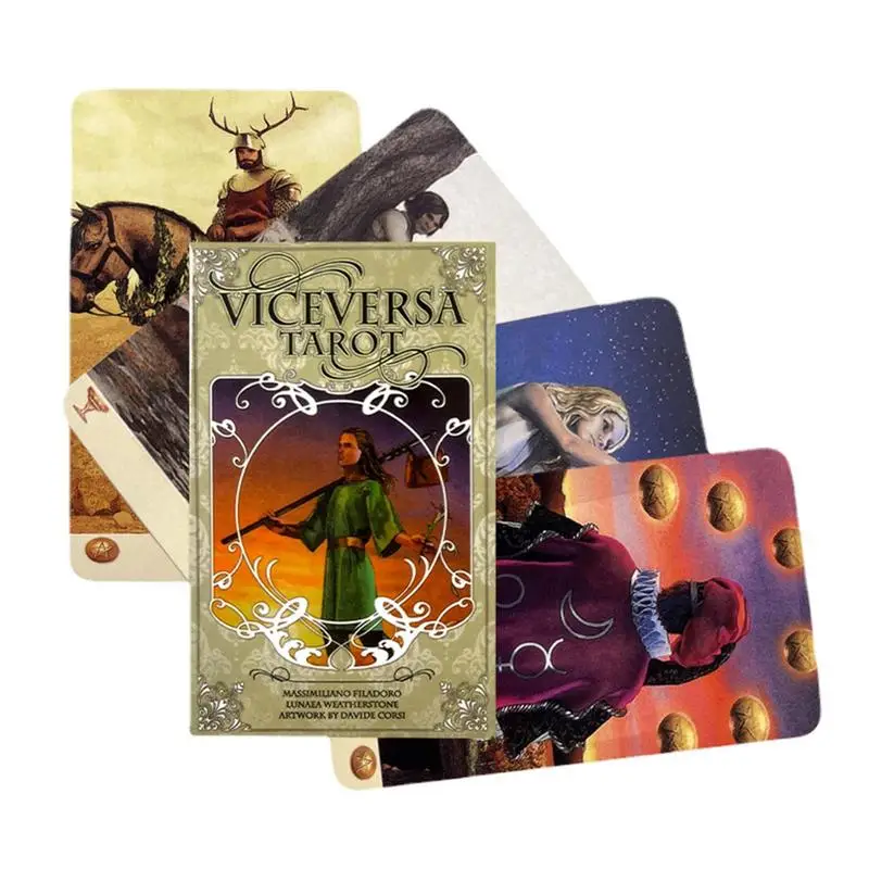 Vice Versas Oracle Tarot Kit 78 Card Tarot Cards Oracle Deck Board Games for Family Gathering Party Playing Cards Gift for Adult
Vice Versas Oracle Tarot Kit 78 Card Tarot Cards Oracle Deck Board Games for Family Gathering Party Playing Cards Gift for Adult