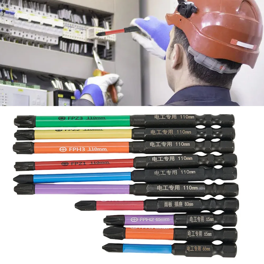 10 Pcs Magnetic Screwdriver Bit Slotted Cross Head 65/80/110mm FPH1/FPH2/FPH3/FPZ1/FPZ2/FPZ3 Special For Electrician Repair Tool
10 Pcs Magnetic Screwdriver Bit Slotted Cross Head 65/80/110mm FPH1/FPH2/FPH3/FPZ1/FPZ2/FPZ3 Special For Electrician Repair Tool