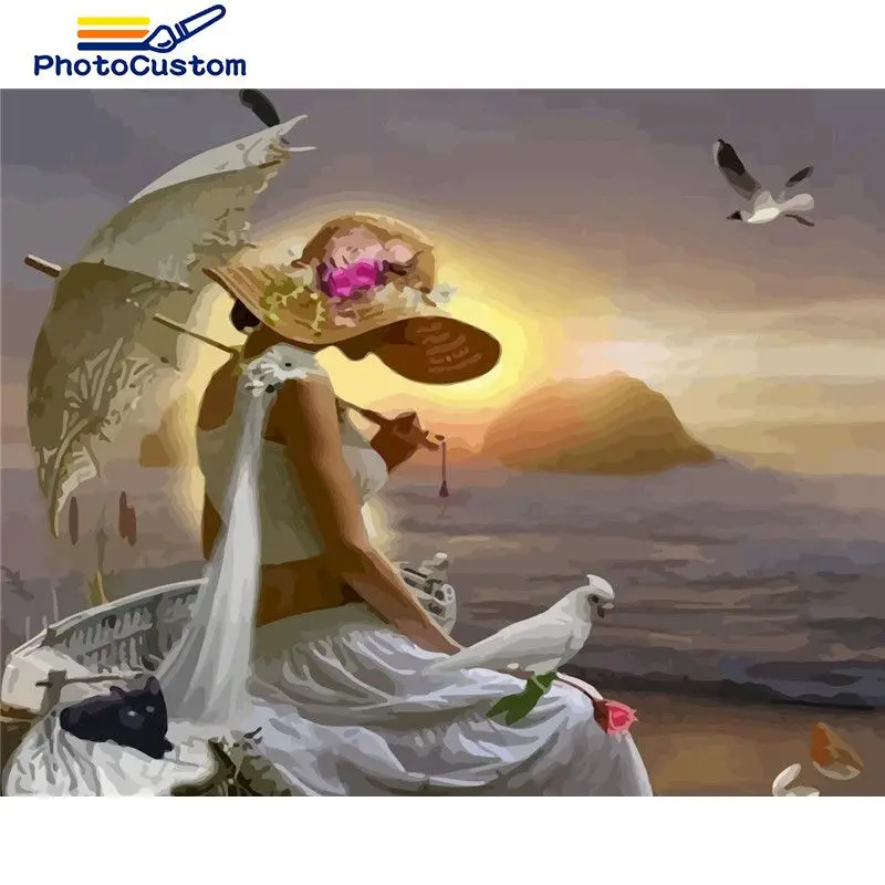 PhotoCustom DIY Painting By Number Woman Pictures By Numbers seagull Kits Drawing On Canvas Hand Painted Paintings Art Gift Home
PhotoCustom DIY Painting By Number Woman Pictures By Numbers seagull Kits Drawing On Canvas Hand Painted Paintings Art Gift Home