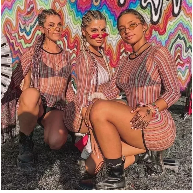 Carnival Beach Dress Fishent Rainbow Hollow Out Mesh Dress Woman Swimsuit Half Slips Swimwear Dress Bodycon Dress Party CT012
Carnival Beach Dress Fishent Rainbow Hollow Out Mesh Dress Woman Swimsuit Half Slips Swimwear Dress Bodycon Dress Party CT012