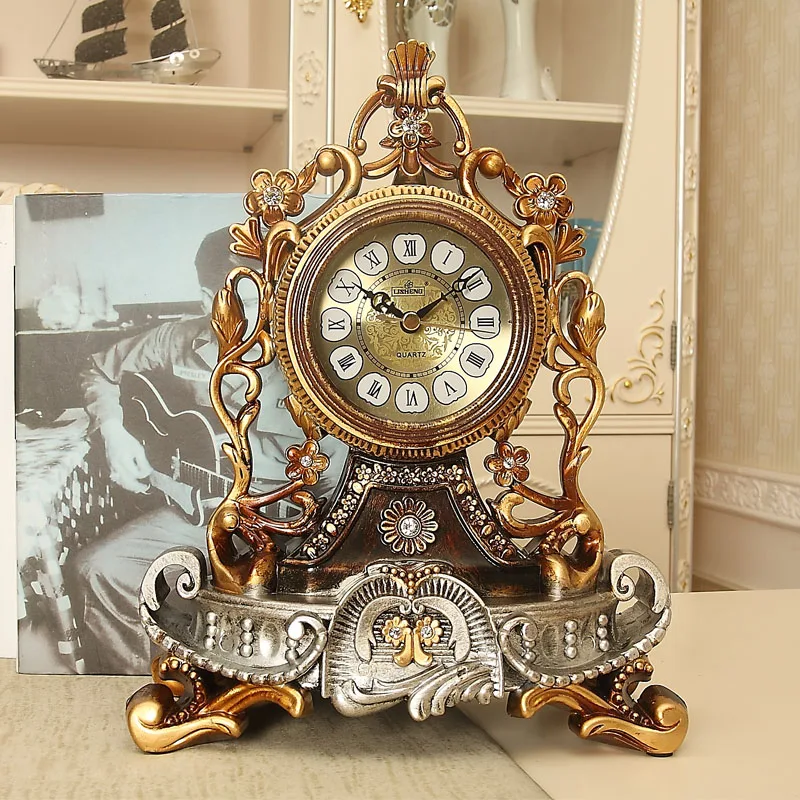 European Clock Sitting Room Silent Bedside Antique Table Clock Creative Decoration Quartz Clock Vintage Farmhouse Decor
European Clock Sitting Room Silent Bedside Antique Table Clock Creative Decoration Quartz Clock Vintage Farmhouse Decor