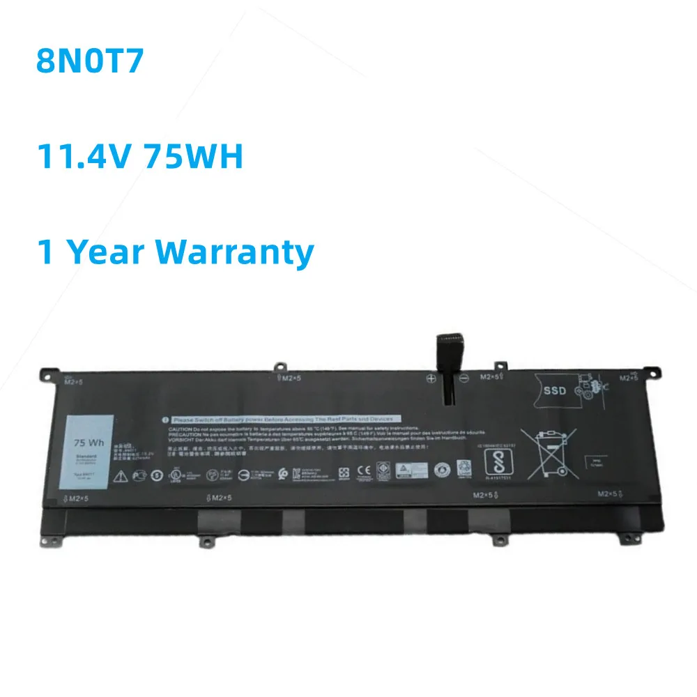 8N0T7 TMFYT 11,4 V 75WH Аккумулятор для ноутбука Dell XPS 15 9575-D1805TS D1605TS P73F(DF13) 0TMFYT Precision 5530 2-в-1
8N0T7 TMFYT 11,4 V 75WH Аккумулятор для ноутбука Dell XPS 15 9575-D1805TS D1605TS P73F(DF13) 0TMFYT Precision 5530 2-в-1