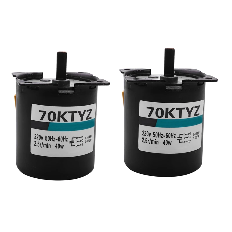 2X 220V AC 40W Low Speed Geared Motor 70KTYZ Permanent Magnet Synchronous Motor High Torque Low Noise Motor
2X 220V AC 40W Low Speed Geared Motor 70KTYZ Permanent Magnet Synchronous Motor High Torque Low Noise Motor