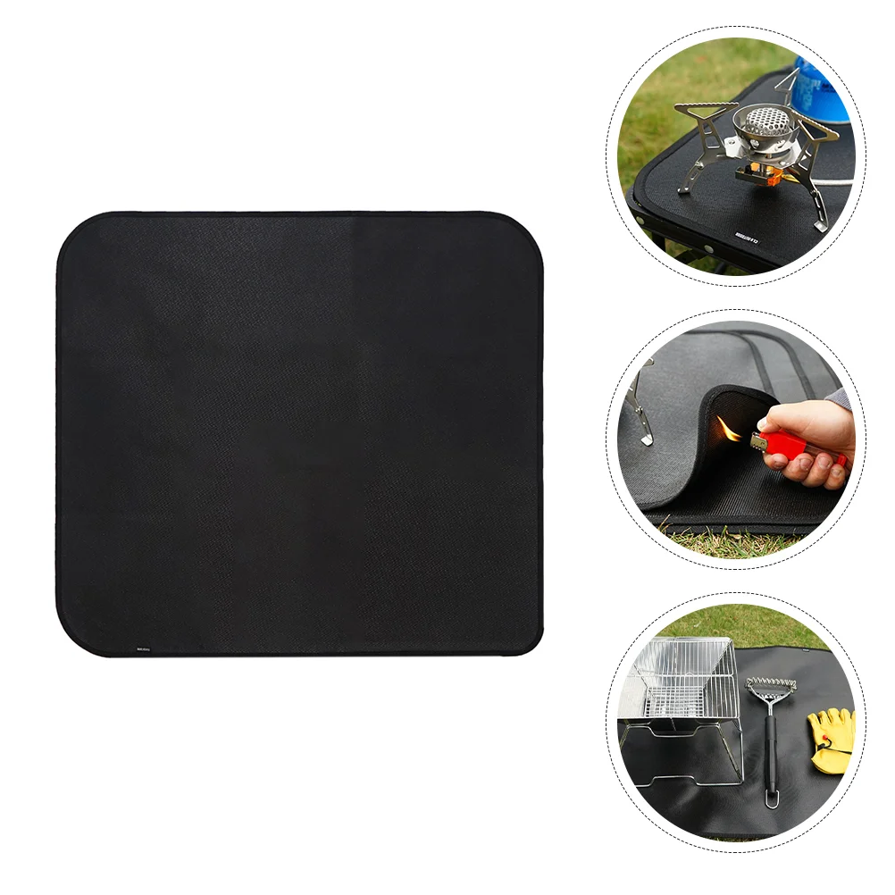 

Mat Fire Grill Pad Bbq Insulation Fireproof Camping Pit Blanket Outdoor Mats Deck Protector Barbecue Fireplace Flat Gas Pads