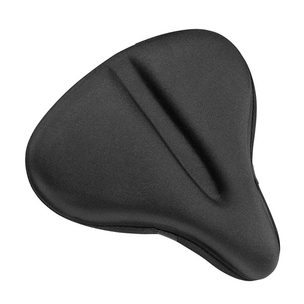 

Large Bike Seat Cushion Wide Silica Gel Soft Pad Most Comfortable Exercise Bicycle Saddle Cover for Women and Men