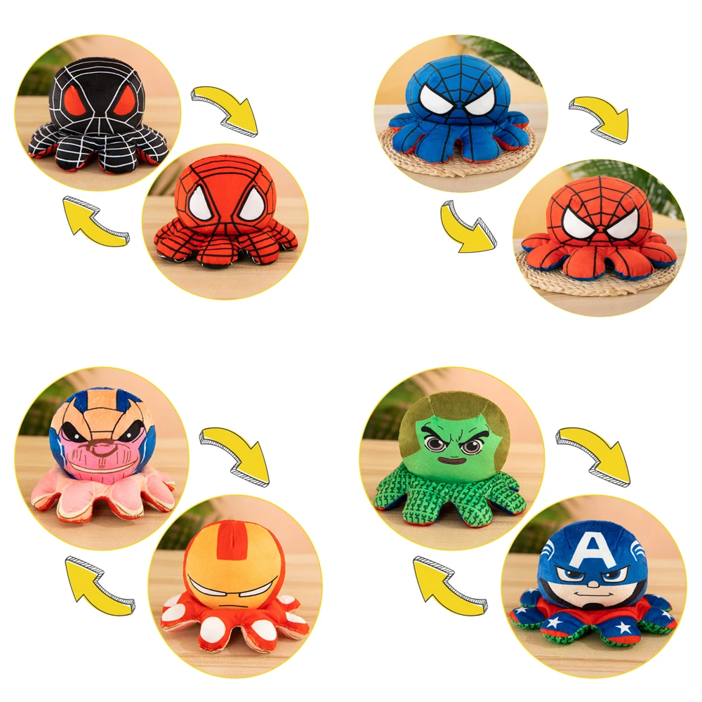 Disney Spiderman Octopus Double Sided Plush Doll Anime Figure Iron Man Hulk Captain America Children's Pillow Doll Toy Gift
Disney Spiderman Octopus Double Sided Plush Doll Anime Figure Iron Man Hulk Captain America Children's Pillow Doll Toy Gift