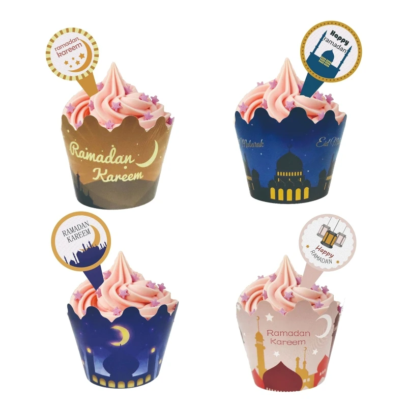 Cupcake Toppers Eid Mubarak Theme Creative Cartoon Pattern for Islamic Muslim 
Cupcake Toppers Eid Mubarak Theme Creative Cartoon Pattern for Islamic Muslim