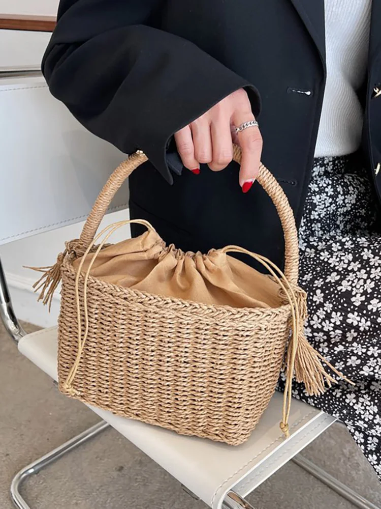 2022 New Summer Women's Bag Designer Straw Weaving Top Handle Beach Bags for Women Casual Fashion Solid Female Travel Handbags
2022 New Summer Women's Bag Designer Straw Weaving Top Handle Beach Bags for Women Casual Fashion Solid Female Travel Handbags