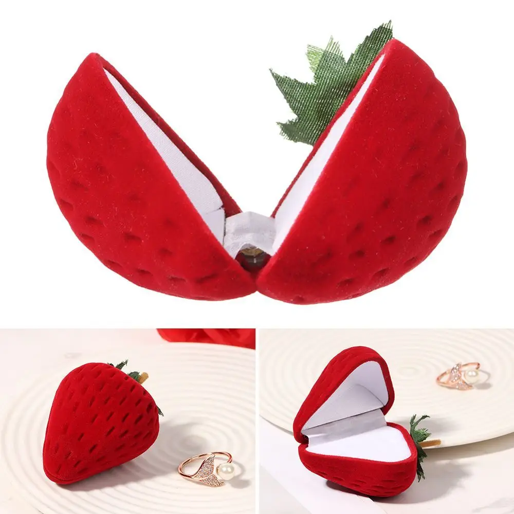 Cute Container Gift Functional Ring Box Strawberry Display Holder Jewelry Box
Cute Container Gift Functional Ring Box Strawberry Display Holder Jewelry Box