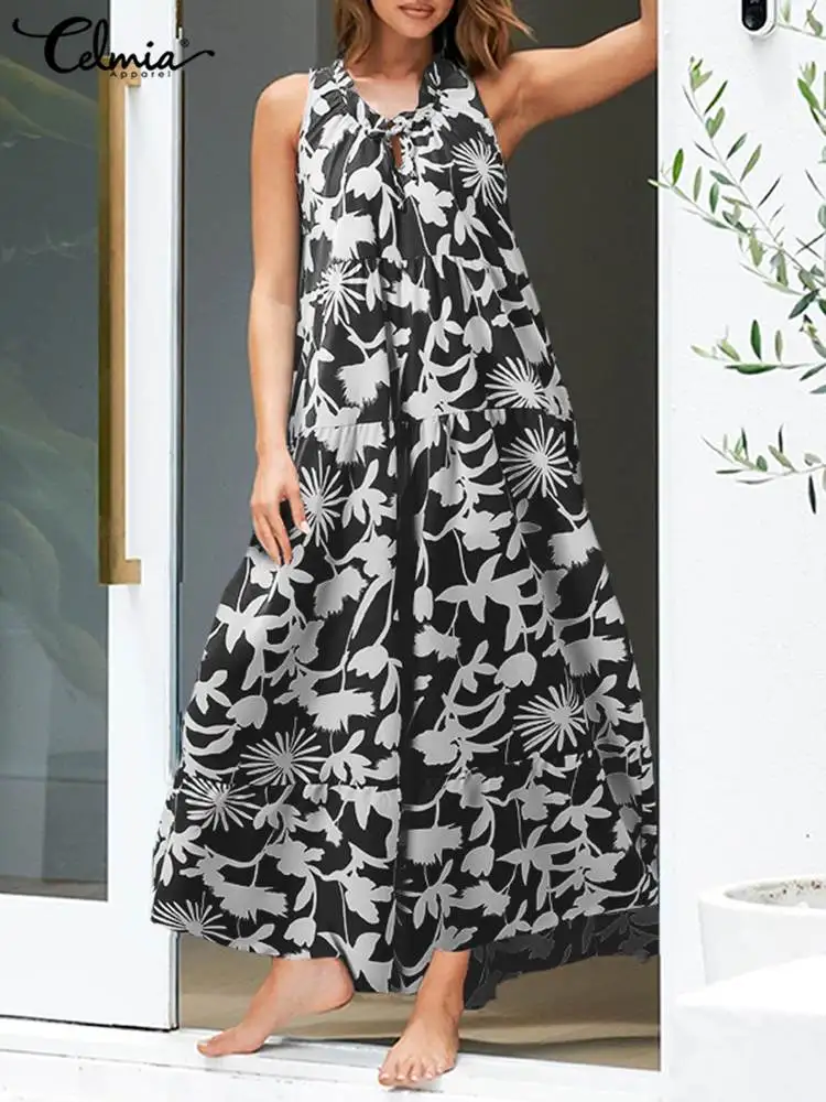 Celmia Women Wide Leg Pant Overall Floral Printed Jumpsuits Casual Loose V-neck Long Rompers Summer Sleeveless Lace Up Playsuits
Celmia Women Wide Leg Pant Overall Floral Printed Jumpsuits Casual Loose V-neck Long Rompers Summer Sleeveless Lace Up Playsuits