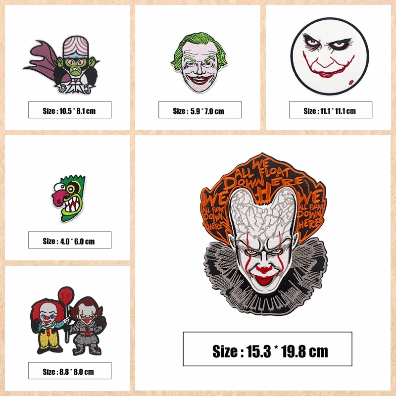 2022 New Cartoon Cloth Sticker Clown Patch Iron Embroidery Cloth Clothes Patch Iron on Patches for Clothes Patches for Clothing
2022 New Cartoon Cloth Sticker Clown Patch Iron Embroidery Cloth Clothes Patch Iron on Patches for Clothes Patches for Clothing