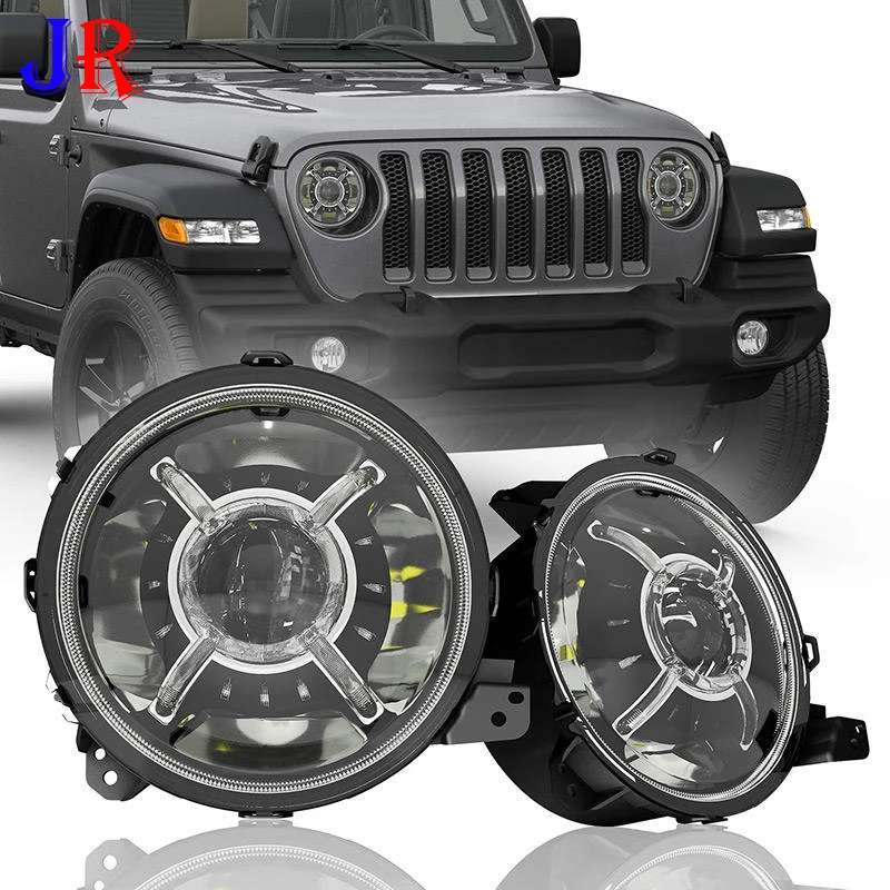 

DOT Approved Led Headlights for 2018+ Jeep Wrangler Jl Accessories Halo Lights for Jeep JL Rubicon 2020 Jeep Gladiator JT Parts