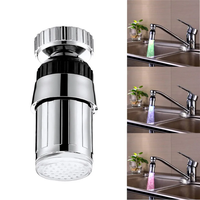 360 Rotatable LED Light Faucet Head Aerators Temperature Control 3 Colors Change RGB Glow Water Tap Nozzle For Kitchen Bathroom
360 Rotatable LED Light Faucet Head Aerators Temperature Control 3 Colors Change RGB Glow Water Tap Nozzle For Kitchen Bathroom