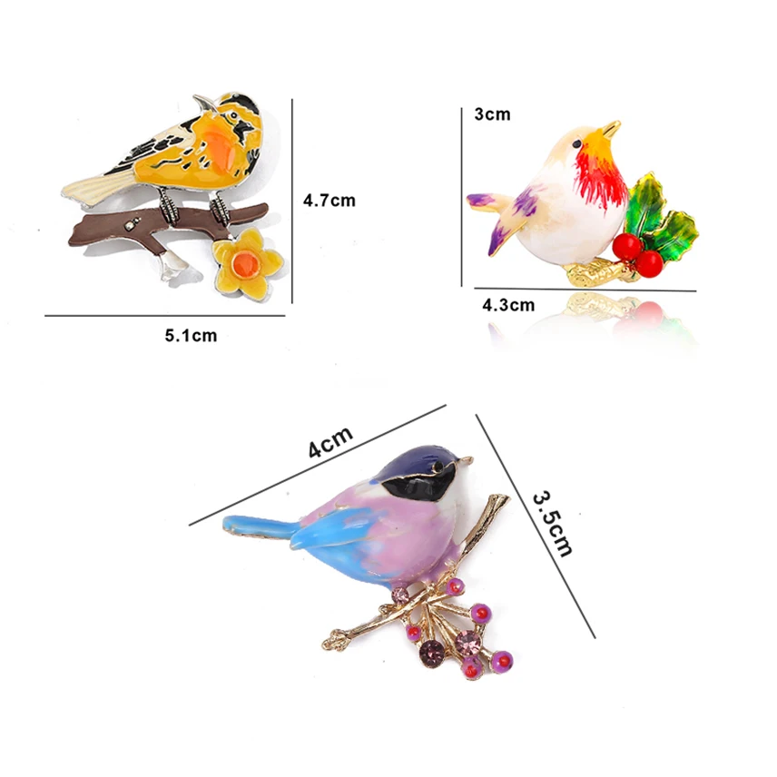 New Animal Multicolor Bird Brooch Pins for Women Girls Vintage Design Brooches Scarf Suit Corsage Enamel Pin Jewelry Accessories
New Animal Multicolor Bird Brooch Pins for Women Girls Vintage Design Brooches Scarf Suit Corsage Enamel Pin Jewelry Accessories