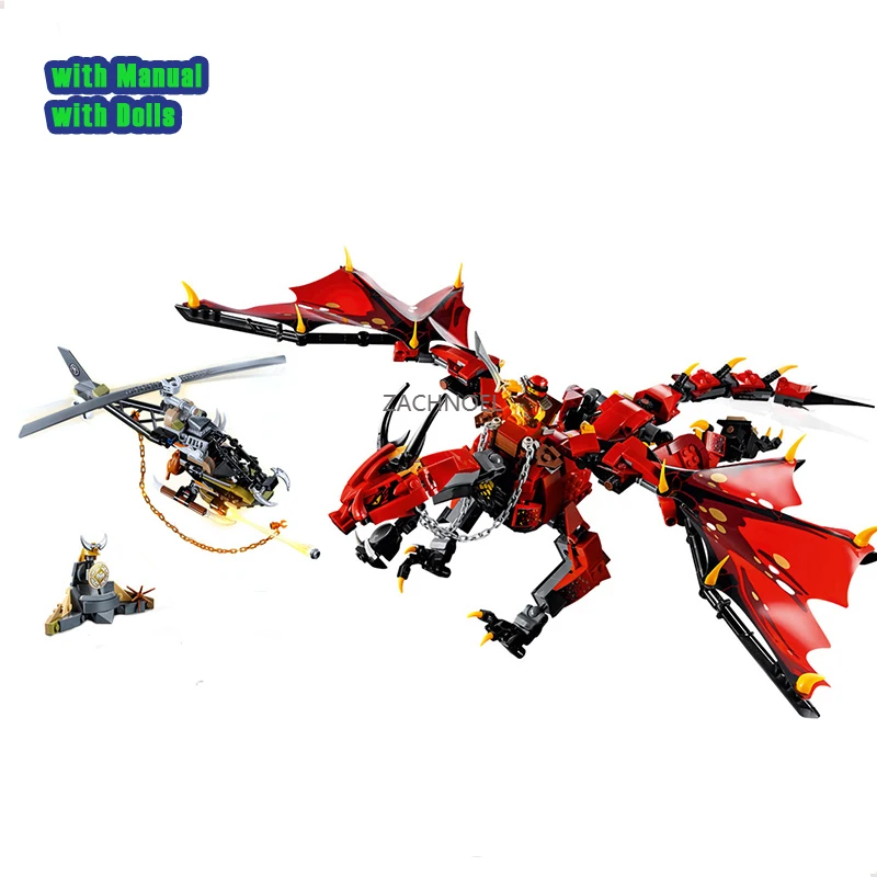 Red Dragon Firstbourne Hunter Copter Building Blocks with Figures Compatible Ninjagoes 70653 Brick DIY Toys for Birthday Gifts
Red Dragon Firstbourne Hunter Copter Building Blocks with Figures Compatible Ninjagoes 70653 Brick DIY Toys for Birthday Gifts