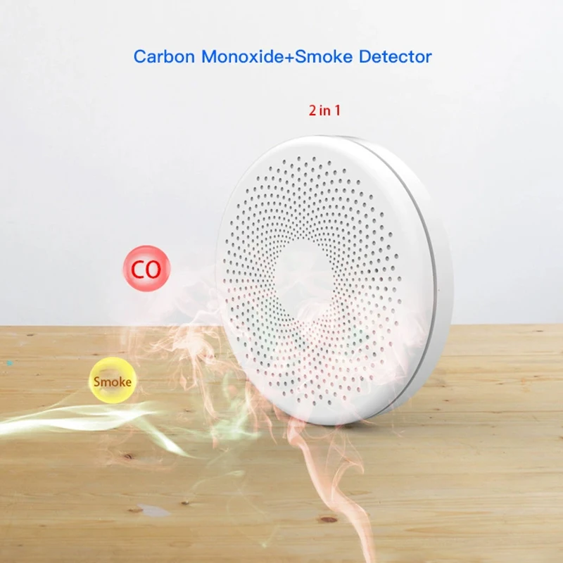 

Smokehouse Combination Fire Alarm Built-in 85db Sound Smoke Fire Sound Alarm Tuya And Smart Life Smart Carbon Monoxide Detector