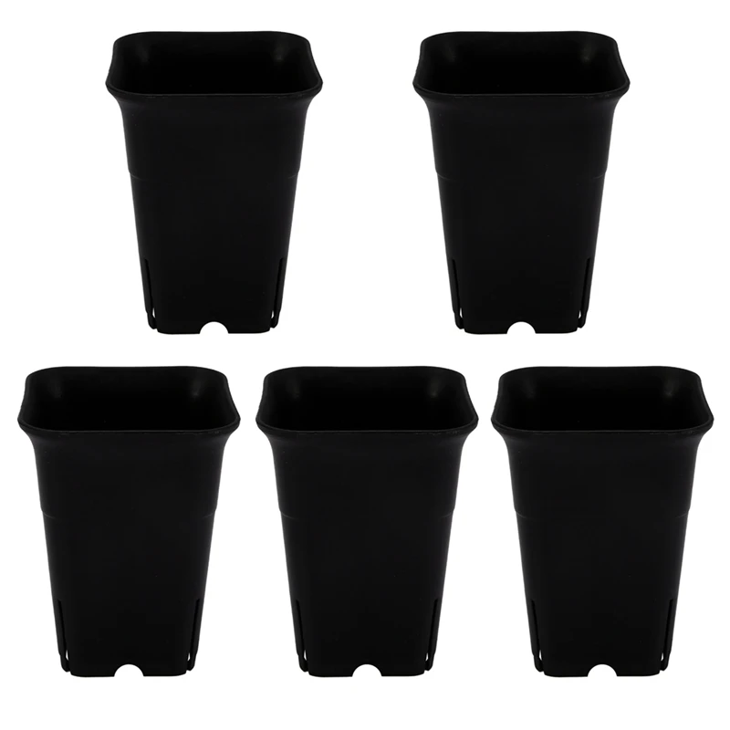 5Pcs Black Square High Waist Mini Nursery Pot Planter Succulent Plant Pot Small Flower Planters
5Pcs Black Square High Waist Mini Nursery Pot Planter Succulent Plant Pot Small Flower Planters